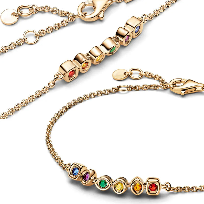 925 Silver Infinity Stone Bracelet for Women