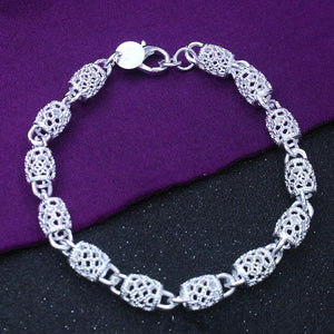 925 Silver Charm Bracelets for Women Party Wedding Jewelry