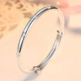 925 Sterling Silver Charm Four-Leaf Clover Bracelet Adjustable