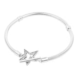 925 Silver Heart Bracelet for Charm Beads DIY Jewelry