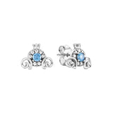 925 Silver Crown Sun Butterfly Earrings
