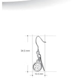 925 Sterling Silver Button Pin Earrings