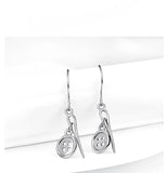925 Sterling Silver Button Pin Earrings
