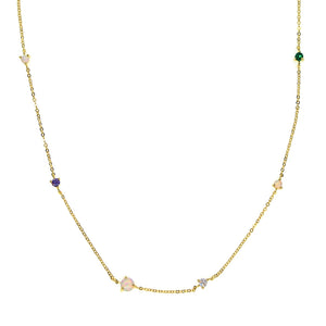 925 Sterling Silver CZ Bead Women Choker Necklace