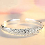 925 Silver Peacock Bracelet Bangle Wedding Jewelry