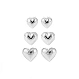 925 Silver Heart Earrings Charming Geometric Shapes Birthday Party