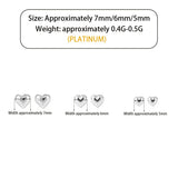 925 Silver Heart Earrings Charming Geometric Shapes Birthday Party