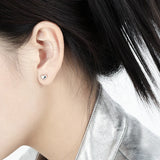 925 Silver Heart Earrings Charming Geometric Shapes Birthday Party