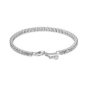 925 Sterling Silver Tennis Bracelet Adjustable Fit DIY Jewelry