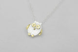 925 Silver Owl Pendant Necklace for Women