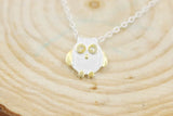 925 Silver Owl Pendant Necklace for Women