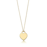 925 Silver Peach Heart Tricolor Love Necklace Enamel Pendant Chain
