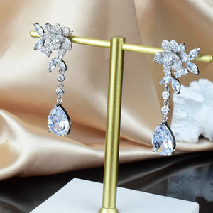 925 Silver Rose Earrings, Romantic Jewelry for Women