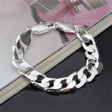 925 Sterling Silver Side Bracelet 6MM8MM10MM12MM for Men and Women