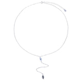 925 Sterling Silver Evil Eye Y Lariat Necklace