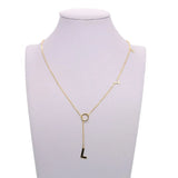 925 Silver LOVE Y Lariat Necklace
