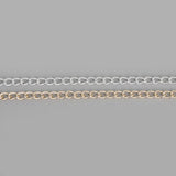 Rhodium/Gold Aluminum Twisted Chain Necklace Chain 9x6mm 15x10mm
