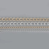 Rhodium/Gold Aluminum Twisted Chain Necklace Chain 9x6mm 15x10mm