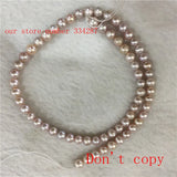 6-7mm Natural Purple Freshwater Pearl Loose Beads 14 Inches
