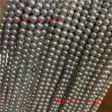 6-7mm Natural Purple Freshwater Pearl Loose Beads 14 Inches