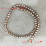 6-7mm Natural Purple Freshwater Pearl Loose Beads 14 Inches