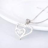 Gold-Plated Heart Necklace with Letter Pendant for Women