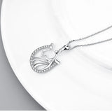 Horse Head Pendant Necklace 925 Sterling Silver Jewelry