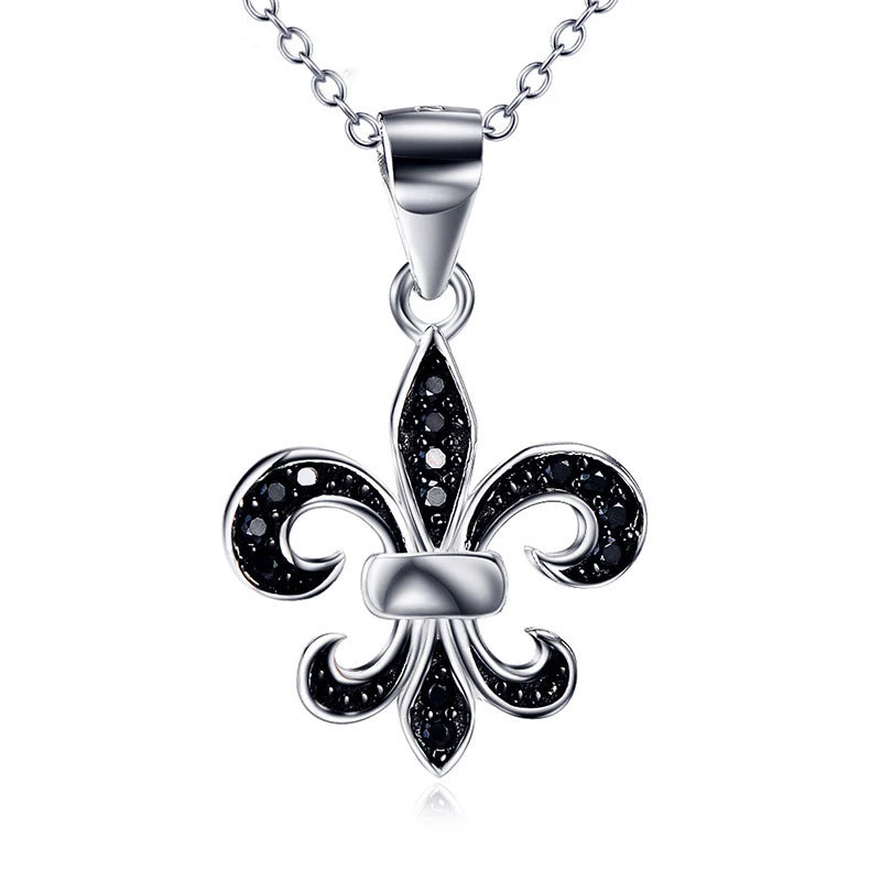 S925 Sterling Silver Leaf Pendant Necklace with Zircon Stones