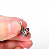 S925 Sterling Silver Leaf Pendant Necklace with Zircon Stones