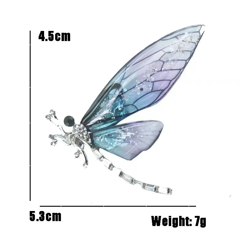 Acrylic Dragonfly Women's Brooch Vintage Style Pin