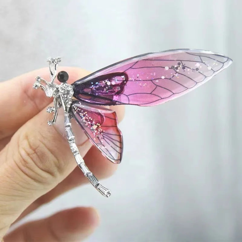 Acrylic Dragonfly Women's Brooch Vintage Style Pin