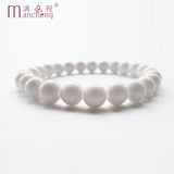 Acrylic Grass Bead Bracelet, Natural Quartz Beaded