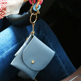 Tassel Keychain Bracelet Ladies PU Bag Keyring Acrylic Keychain