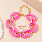 Acrylic Metal Ring Clasp Bracelets For Women