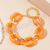 Acrylic Metal Ring Clasp Bracelets For Women