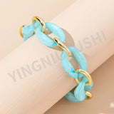 Acrylic Metal Ring Clasp Bracelets For Women