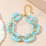 Acrylic Metal Ring Clasp Bracelets For Women