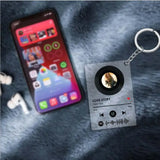 Personalized Acrylic Music Keychain with Singer Name - Rectangle Key Ring