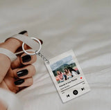 Personalized Acrylic Music Keychain with Singer Name - Rectangle Key Ring