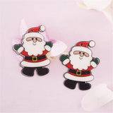 Acrylic Santa Claus Ornament Charm Connectors Christmas Tree Decoration