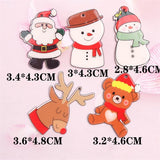Acrylic Santa Claus Ornament Charm Connectors Christmas Tree Decoration