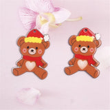 Acrylic Santa Claus Ornament Charm Connectors Christmas Tree Decoration