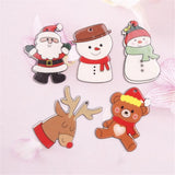 Acrylic Santa Claus Ornament Charm Connectors Christmas Tree Decoration
