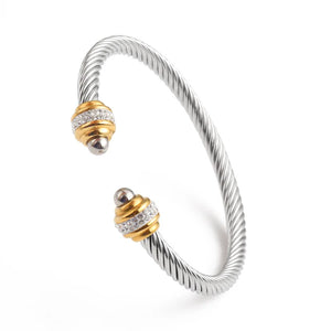 Adjustable C-Shaped Wire Bracelet for Women