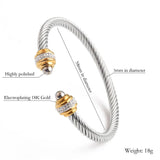 Adjustable C-Shaped Wire Bracelet for Women