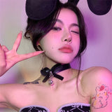 Adjustable Choker With Bell Sweet Gothic Choker Necklaces Collar
