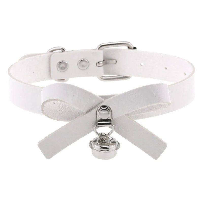 Adjustable Choker With Bell Sweet Gothic Choker Necklaces Collar