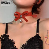 Adjustable Choker With Bell Sweet Gothic Choker Necklaces Collar
