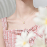 Silver Daisy Flower Necklace Adjustable Chrysanthemum Pendant