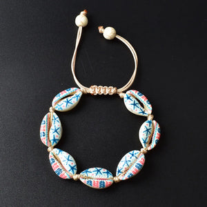 Adjustable Shells Bracelet on Leg Rope Beach Jewelry
